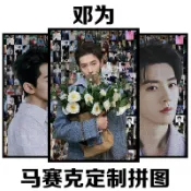 臺灣出貨-鄧爲拼圖成品DIY益智解壓明星周邊送朋友送閨蜜的生日禮物 木製拼圖