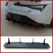 適用於【2024+Hyundai Elantra N-Line】升級AK款刀鋒後下巴後唇改裝