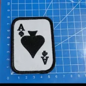 23G11刺繡電繡臂章-ACE OF SPADES 黑桃♠️軍警消-生存遊戲