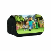 全球選品1館 生活百貨 我的世界方塊人大容量雙層筆袋Minecraft中小學生鉛筆文具袋