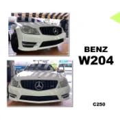小亞車燈＊新 賓士 BENZ W204 C250 小改款 AMG式樣 前保桿 前大包 含日行燈 素材
