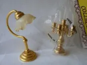 ◎挖寶庫◎二手迷你擺飾銅製燭台＆檯燈