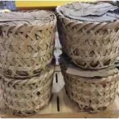 2006年安徽正宗越陳越香 孫義順竹筐六安茶 竹簍安茶500g*2個黑茶
