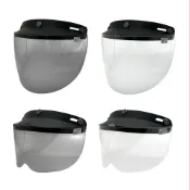 (店+)【EVO】安全帽護目鏡 抗UV 三扣式鏡片 安全帽鏡片 透明長鏡片 防水鏡片 護目鏡 長鏡片 短鏡片 安全帽 鏡片 PC