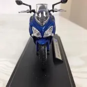 特價白菜價Welly 1:18 鈴木GSX-S1000F 2017款藍色摩托模型合金材質，細節還原，輪子可動，零件齊