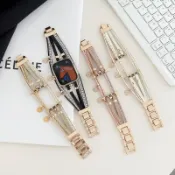 ✨金屬菊花飾品手鐲腕帶 適用蘋果 5-8/se/iwatch se 女款甜美吸睛
