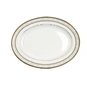 【NORITAKE】花舞春風金/銀邊橢圓盤29.4cm(兩色任選)