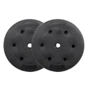 (店+)【ABSPORT】10KG 水泥槓片（二入）／啞鈴片／槓鈴片／塑膠槓片／重量訓練／居家運動／組合式啞鈴／組合式槓鈴