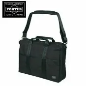 吉田包 PORTER 混合材質 2WAY大型公事包 波特包 兩用 公事包 肩包 【PORTER HYBRID】 737-09204 斜背包 側背 男性 通勤 防水｜KURA CHIKA by Porter 日本必買 | 日本樂天熱銷