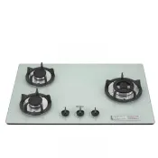【林內】三口玻璃防漏檯面爐RB-302GH白色鑄鐵爐架RB-302GH瓦斯爐NG1/LPG(RB-302GH-W基本安裝)