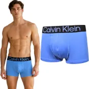 Calvin Klein Bold 男內褲 單件 絲質速乾高彈力男平口褲/四角褲/CK內褲-藍色