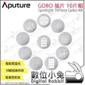 數位小兔【Aputure GOBO 愛圖仕 插片 10片組】塑光 遮光片 圖案片 窗戶 波紋 煙火 120D 300D