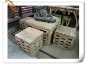 【自然屋精品】印尼進口柚木庭園方桌椅組，花園桌椅，前院後院桌椅，泡茶桌椅，手工實木，造型桌椅，老柚木，民宿最愛