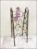 鞋叉 仿古鞋架 鍛鐵向日葵 金色 六雙 拖鞋架 仿古 鐵製 金屬 室內鞋架 簡便 鞋叉 不占空間 輕便鞋架【歐舍傢居】