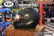 莊【騎士瘋】KYT VENDETTA 泛維達-消光黑 全罩式選手帽彩繪．買就送好禮三選一．免運