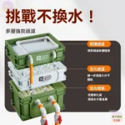 思樂小舖 魚缸過濾盒 魚池過濾箱 魚缸上部過濾器 水族箱過濾器 Yee魚缸週轉箱過濾器靜音除油滴流盒水循環外置過濾桶魚池過濾箱
