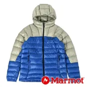 【Marmot】男防風羽絨連帽外套(FP750)『苔蘚灰/藍』TSAMD013