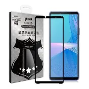 【VXTRA】SONY Xperia 10 III 5G 全膠貼合 滿版疏水疏油9H鋼化頂級玻璃膜-黑