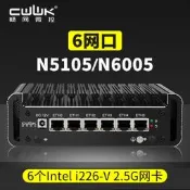 暢網N5105軟路由六網口2.5G網卡DDR4雙內存/M.2 NVMe固態/4個USB/RS232串口/迷你主機