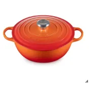 *好樂市 台灣現貨*Le Creuset 琺瑯鑄鐵媽咪鍋 含鋼頭鍋蓋 28公分#144461