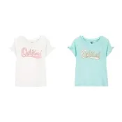 【OSHKOSH】大童綁結短袖上衣－多款任選(美式童裝 嬰兒 吊帶褲 吊帶裙 包屁衣 牛仔 童裝)