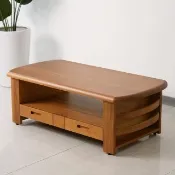 【Mahogany 瑪荷尼家具】免組裝 130X66X45 科隆大茶几MYR-C  全原木桃花心木 大茶几