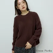 Green Parks 滾邊拼接小高領針織上衣(06000763700)