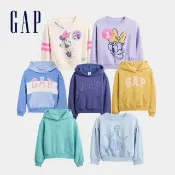 【GAP】女幼童裝 Logo刺繡印花圓領大學T/刷毛帽T-多款任選(816032&797762&833131&824080)