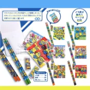 日本境內限定 M222 小小兵 開學商品 神偷奶爸 4件組文具 小朋友禮物 贈品 2B鉛筆 記事本 便條本 MEMO