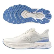 【MIZUNO 美津濃】Wave Skyrise 7 女 慢跑鞋 輕量 避震 日常 跑鞋 米 藍(J1GD260922)
