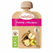 法國Babybio 生機蘋果黑棗纖果泥 90g★衛立兒生活館★