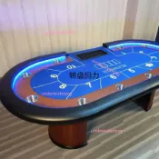 德州撲克桌 百家樂籌碼桌大小點桌牛牛10人桌 可定制桌布顏色尺寸不含運費