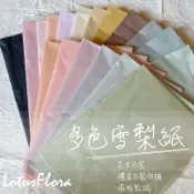 LotusFlora 莫蘭迪色系雪梨紙 皺皺紙 花束包裝 包裝材料 拍攝背景紙 臘光紙 大理石雪梨紙 INS英文雪梨紙