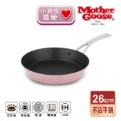 鼎王鍋具生活館 【美國MotherGoose 鵝媽媽】FanyPan 粉品IH導磁不沾平底鍋26cm