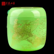 協貿國際日用品生活4館 青玉琉璃骨灰壇龍鳳萬福祈福骨灰罐棺材防腐防潮男女老人殯葬用品