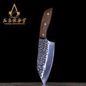 龍泉俠客堂菜刀 錘紋小魚刀 鋒利家用廚師刀 壹體不銹鋼鍛打切片刀【行運賣場】