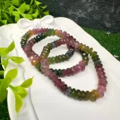 老礦 彩虹 色標 透體 碧璽 算盤珠 鑽切 手串
