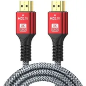 【IS】HDMI-L2 8K/60Hz UHD高畫質動態HDR雙頭HDMI 2.1版影像傳輸轉接線 1.5m(Switch/PS5/Xbox轉螢幕投影機)