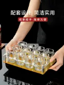 全球選品1館 生活百貨 酒杯家用白酒套裝一兩小酒杯輕奢高檔二兩小酒杯一口杯子分酒器具