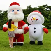 全球選品1館 生活百貨 聖誕老人雪人充氣人偶服玩偶服聖誕節日馴鹿Christmas clothes