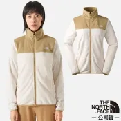 【The North Face】女 新款 Polartec 立領抗污抗臭保暖抓絨外套.夾克_81SR-ROR 金棕白