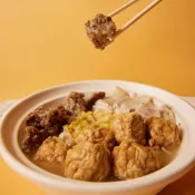 (店+)酸香開胃 一斤肉酸菜白肉三寶鍋2000g 加熱即食料理 冷凍食品(白肉×獅子頭×排骨酥)