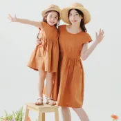 OB嚴選 圓領小落肩鏤空美背洋裝-親子款(女) 《DA10012》大尺碼/現貨/女裝