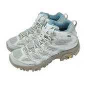 【MERRELL】登山鞋 Moab 3 Mid GTX 男鞋 灰 藍 防水 越野 郊山 戶外(ML066061)