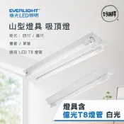 億光 LED 山型燈 吸頂燈 三角燈 雙管 單管 LED 燈具 燈座 適用 LED燈管 T8 適用 工廠 公司 車庫