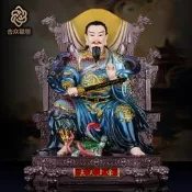 新款玄天上帝真武大帝祖師神像玄武天尊樹脂彩繪家用佛堂供奉擺件