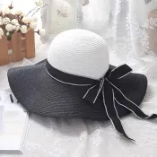【米蘭精品】現貨出清 渡假草帽防曬遮陽帽編織帽大帽簷(時尚高雅休閒女帽子5色73rp96)