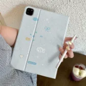 💻iPad保護套 拼圖小魚蘋果ipad7/8/9代平板殼Air7/6/1/2平板皮套5/4書本a16ipadpro11寸