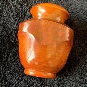 日本 早期日光木雕茶罐│精湛工藝 古樸淳美 木匠工藝品 收藏品