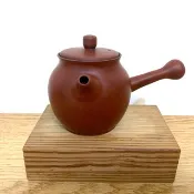 台灣【朱泥】手拉坯薄胎KyuuSu橫手急須壺10